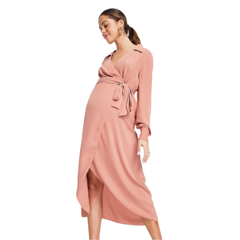 Terracotta Midi Wrap Dress